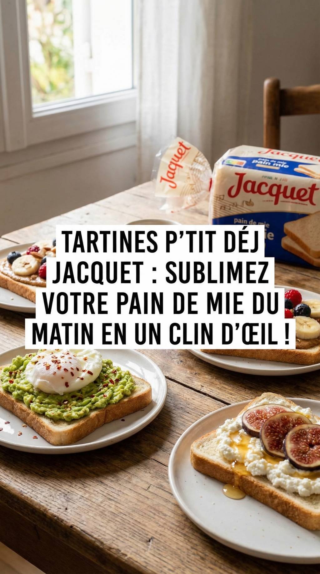 Tartines p’tit déj jacquet : comment sublimer votre pain de mie du matin en un clin d’œil